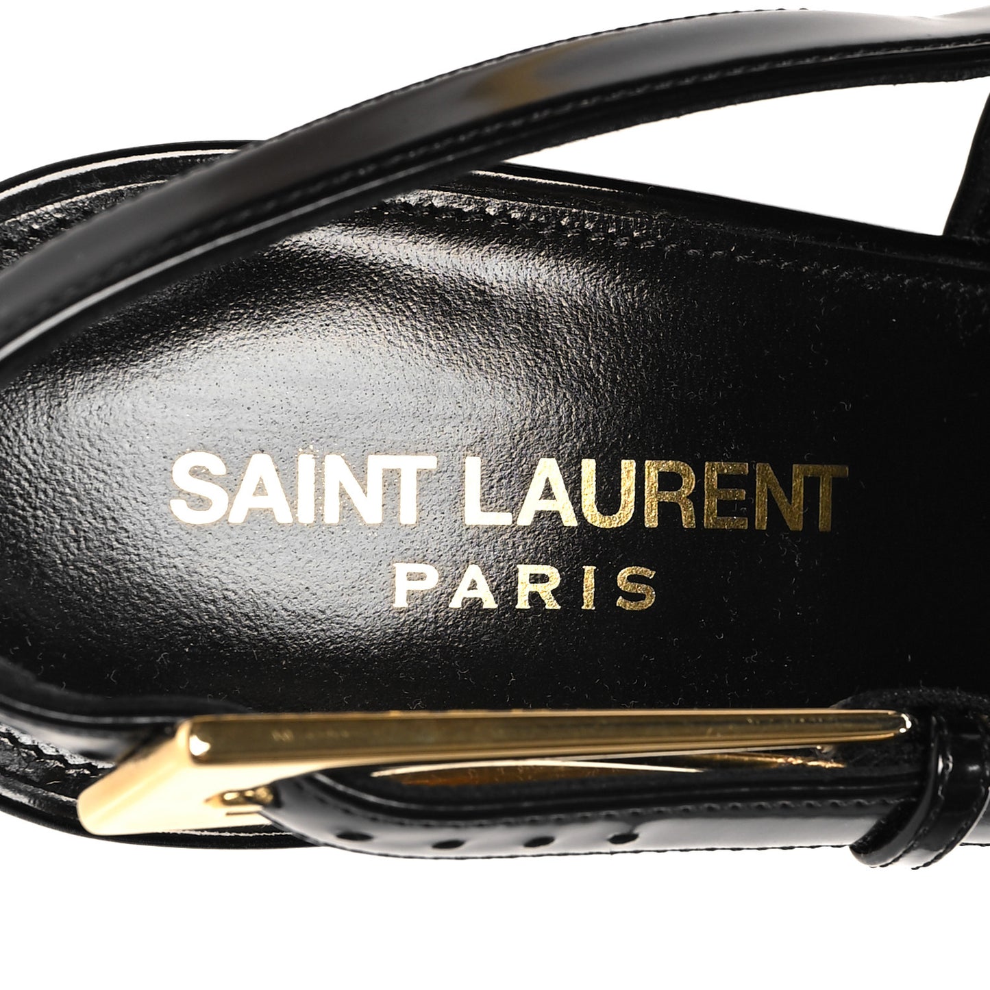 Glazed Calfskin Lee Slingback Pumps 38 Black