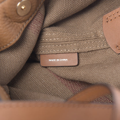 Burberry Canvas Mega Check Mini Ashby Tassel Crossbody Saddle Brown 7 of 12