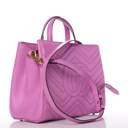 Gucci Calfskin Matelasse Small GG Marmont Tote Candy Mousse 3 of 8