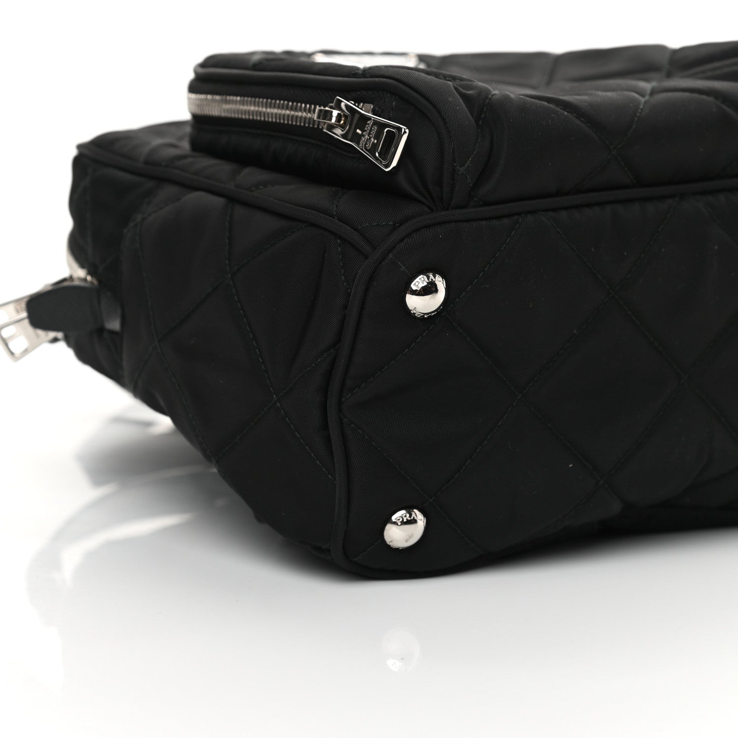 Prada Nylon Tessuto Impuntu Quilted Backpack Black 10 of 12