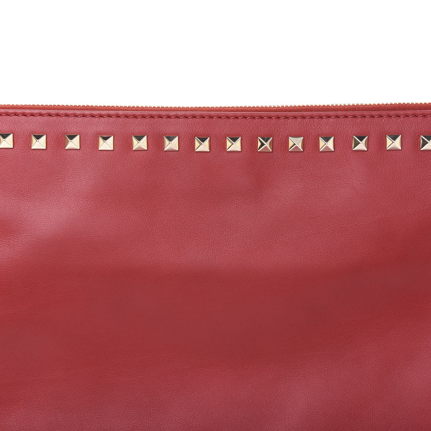 Valentino Garavani Vitello Large Rockstud Zip Wristlet Pouch Rosso Valentino 8 of 9