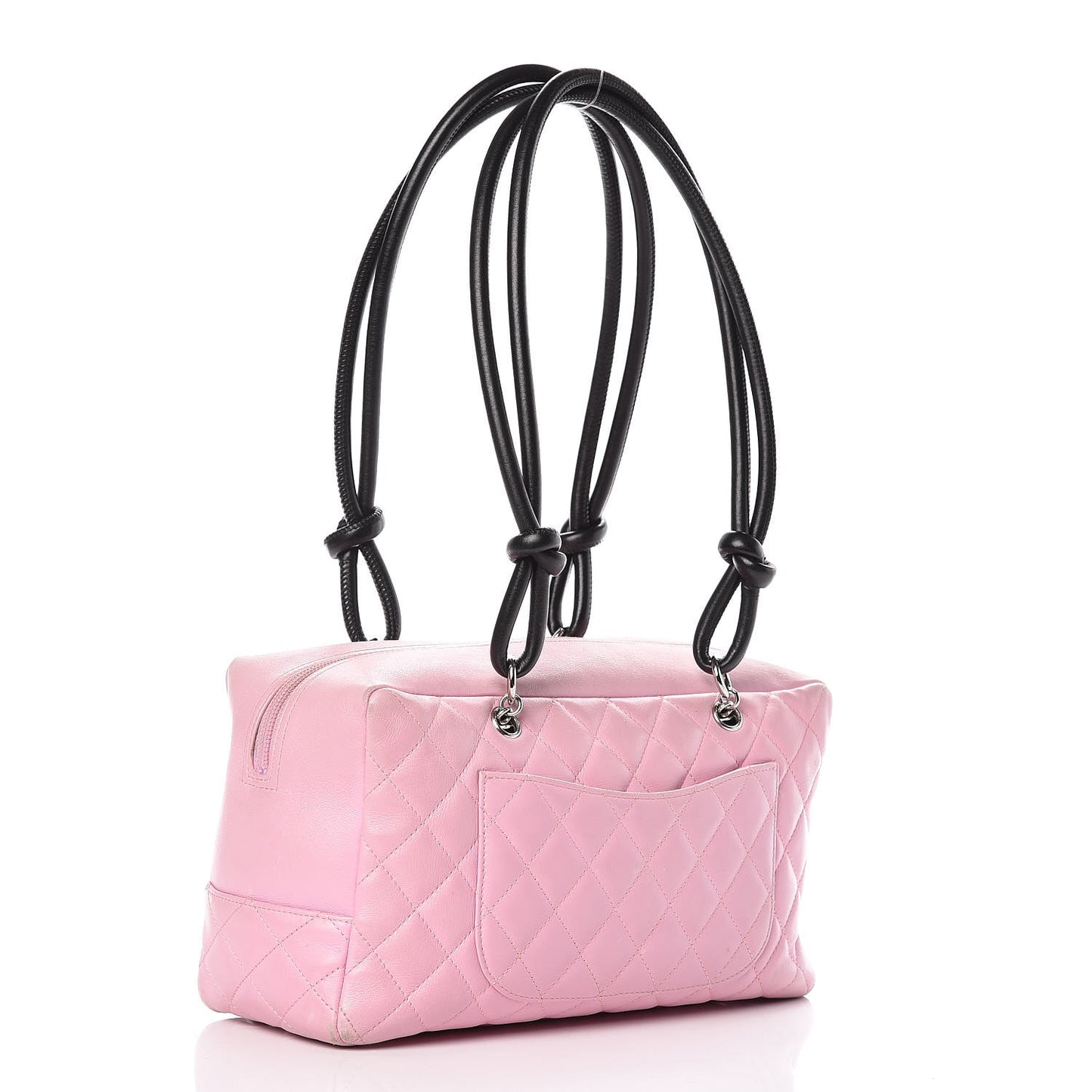 Calfskin Quilted Large Cambon Bowler Pink
