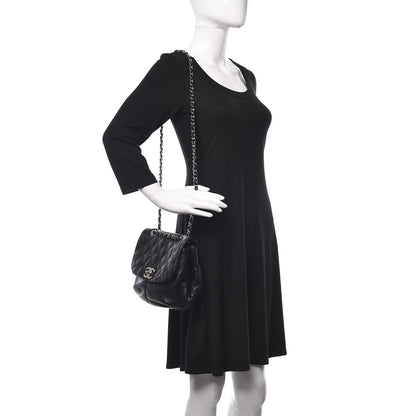 Chanel Shiny Lambskin Quilted Mini Trianon Messenger Flap Black 2 of 11