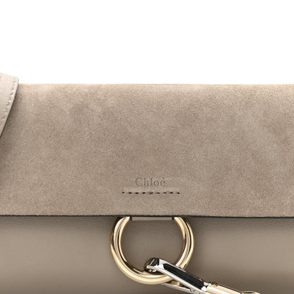 Chloe Suede Calfskin Mini Faye Shoulder Bag Motty Grey 7 of 9