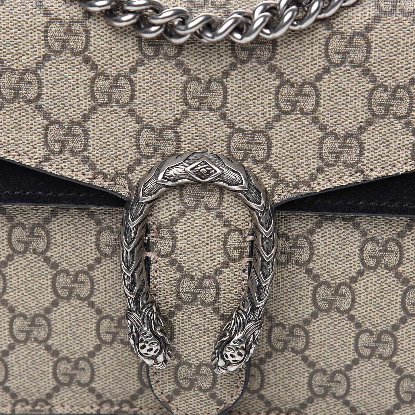 GG Supreme Monogram Mini Dionysus Shoulder Bag Black