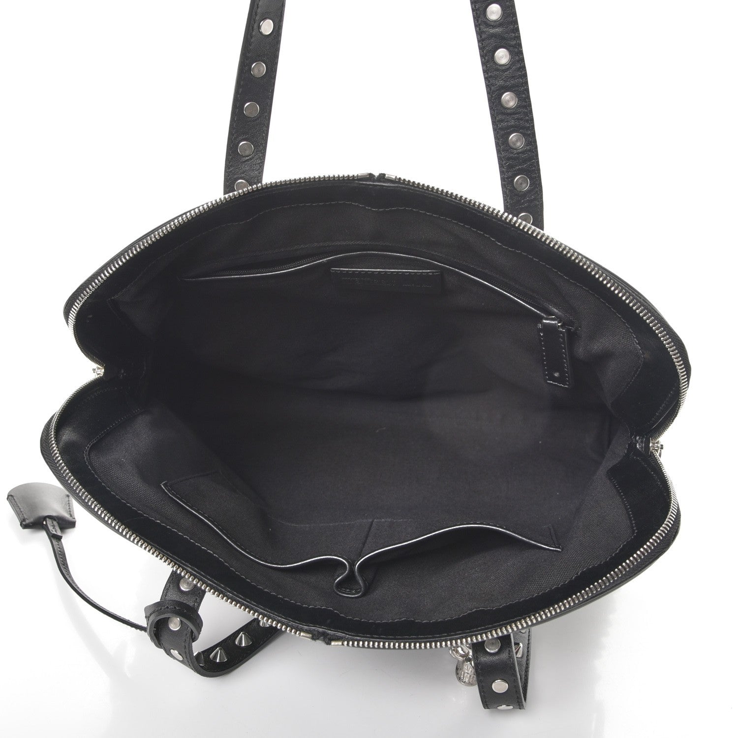 Alexander McQueen Lambskin Studded Padlock Tote Black 5 of 7