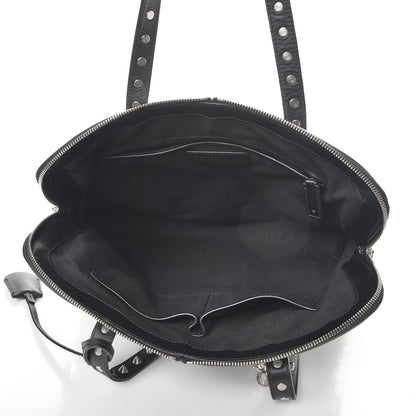 Alexander McQueen Lambskin Studded Padlock Tote Black 5 of 7