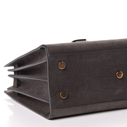 Saint Laurent Crocodile Embossed Nubuck Baby Sac De Jour Dark Anthracite 9 of 12