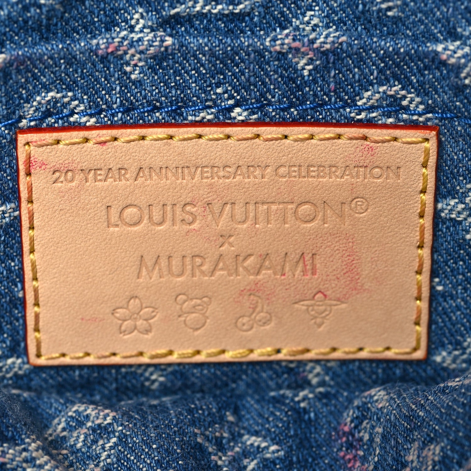 Louis Vuitton LV X TM Monogram Denim Cerises Pochette Accessories Blue 6 of 9