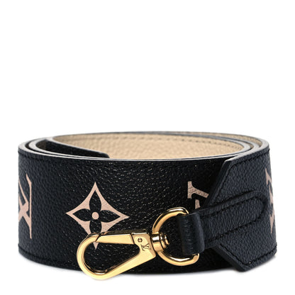 Louis Vuitton Empreinte Monogram Bandouliere Shoulder Strap Black Beige 1 of 8