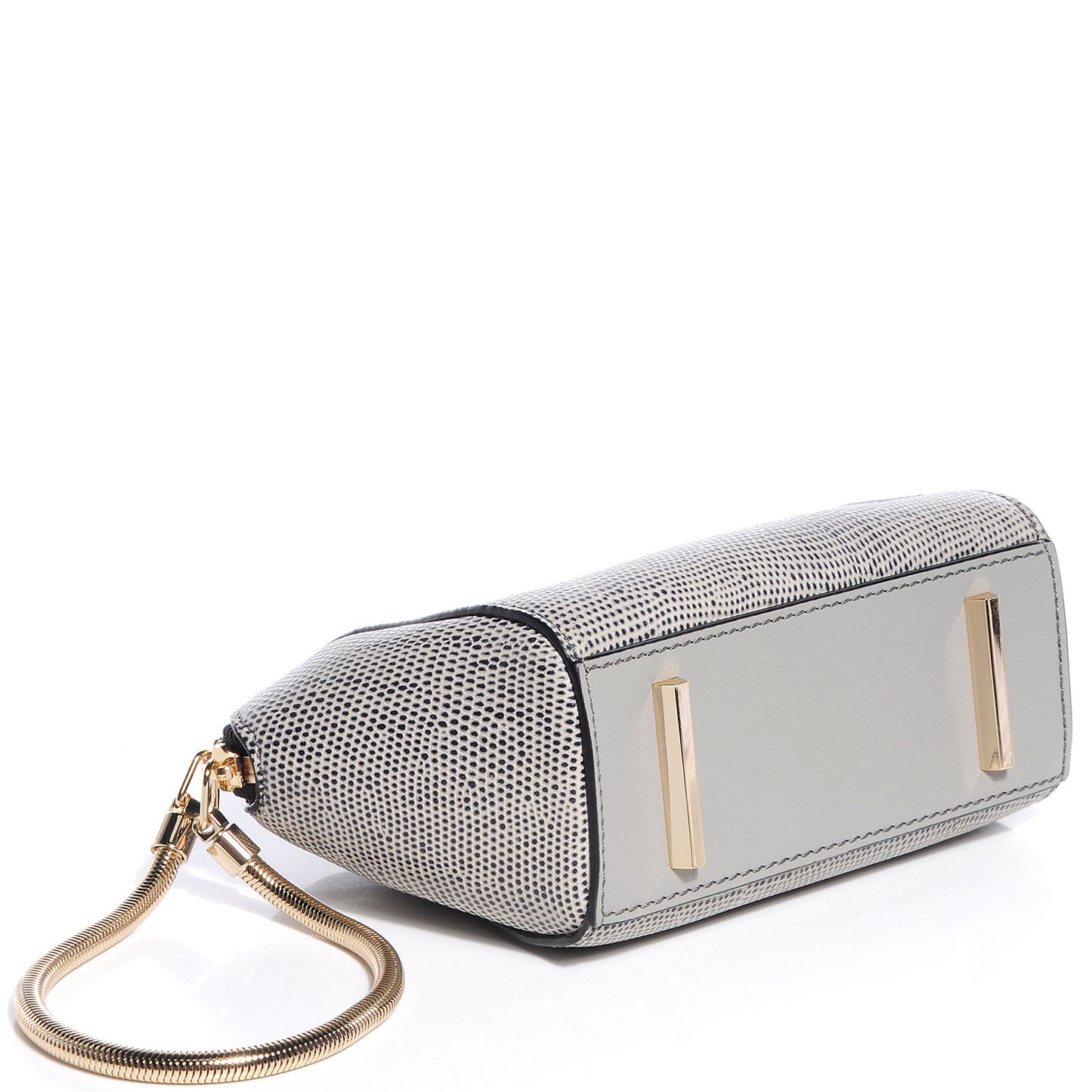 Lizard Stamped Chastity Clutch Oyster