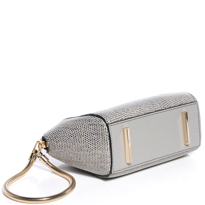 Alexander Wang Lizard Stamped Chastity Clutch Oyster 4 of 7