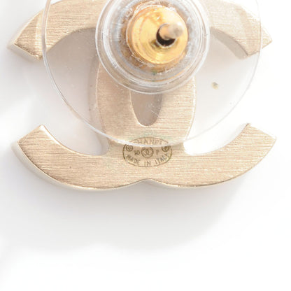 Chanel Crystal Baguette CC Earrings Light Gold 3 of 4