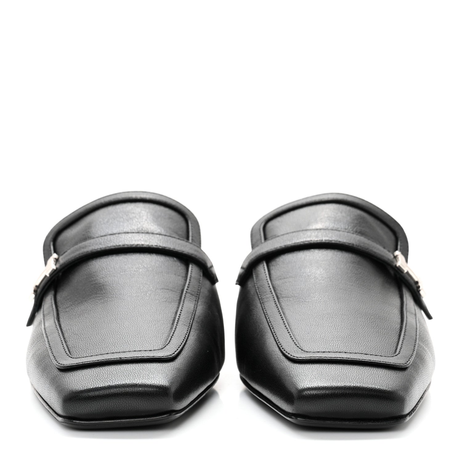 Hermes Goatskin Groupie Mule 38 Black 2 of 9