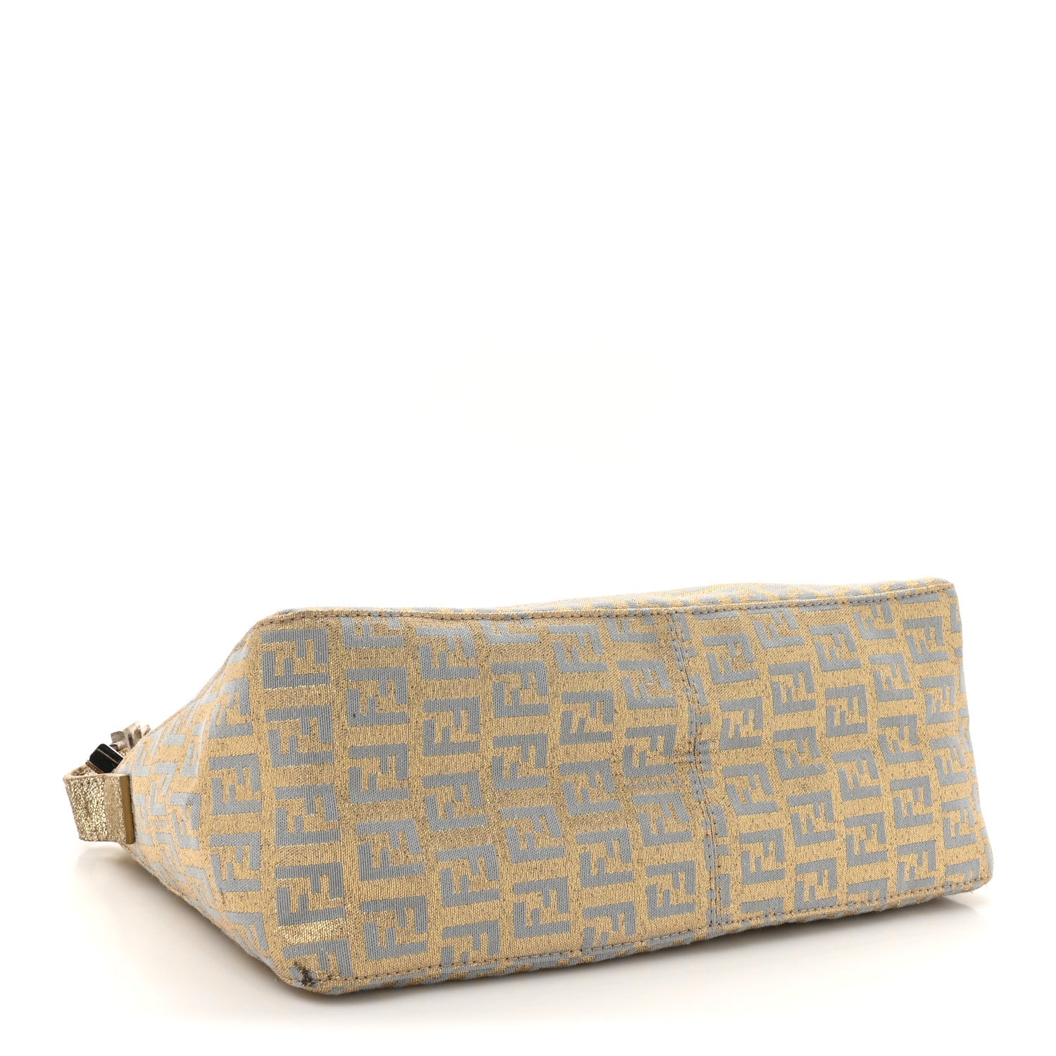 Fendi Metallic Jacquard Zucchino Pochette Oro Sabbia 1738957