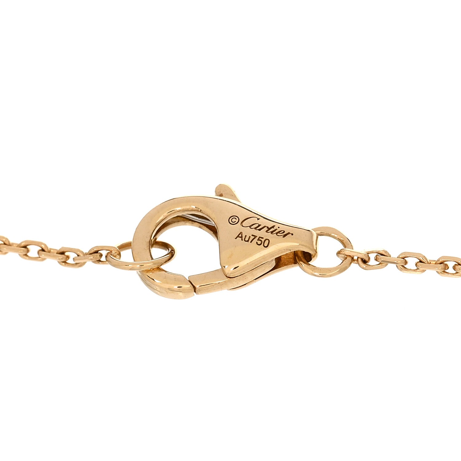 Cartier 18K Yellow Gold Diamond Chrysoprase Amulette de Cartier Bracelet 3 of 3
