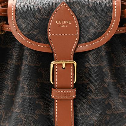 Celine Triomphe Canvas Calfskin Mini Folco Backpack Tan 8 of 11