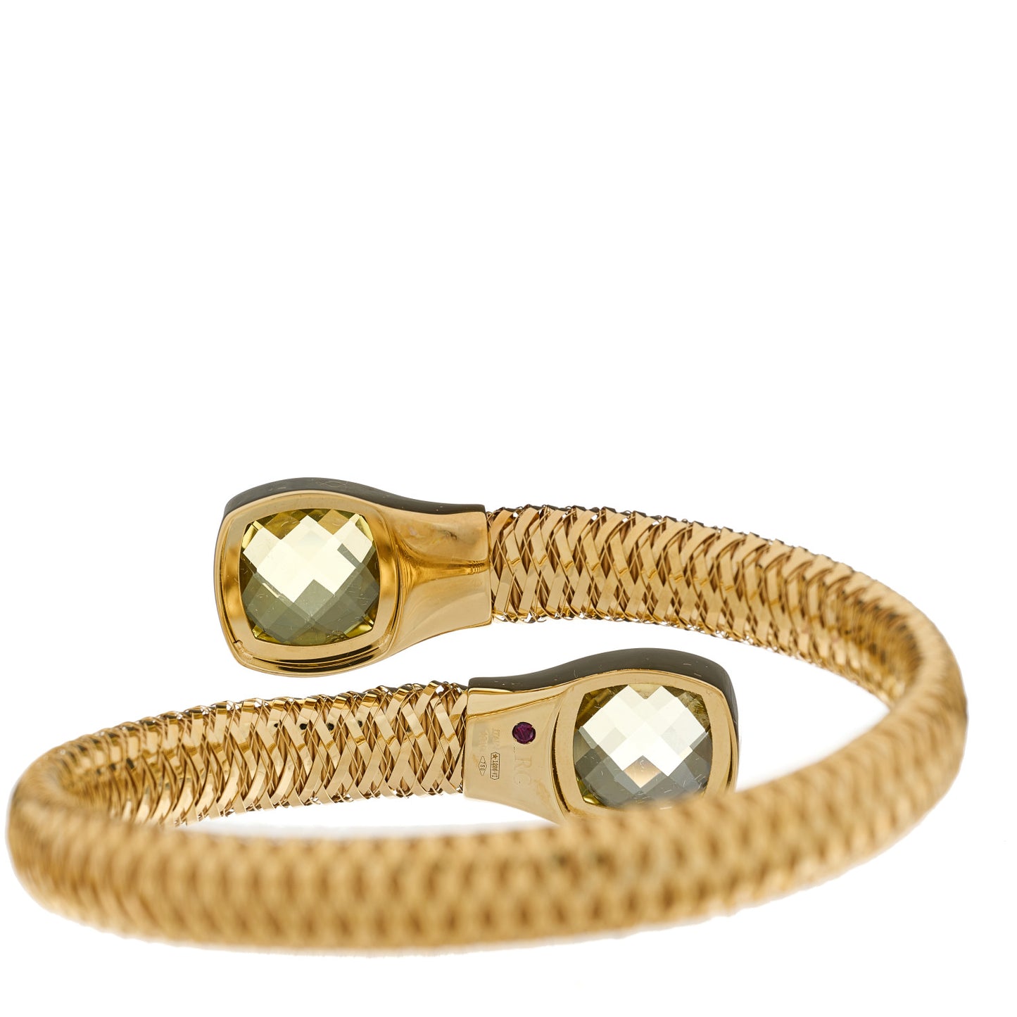 18K Yellow Gold Prasiolite Primavera Bypass Bracelet