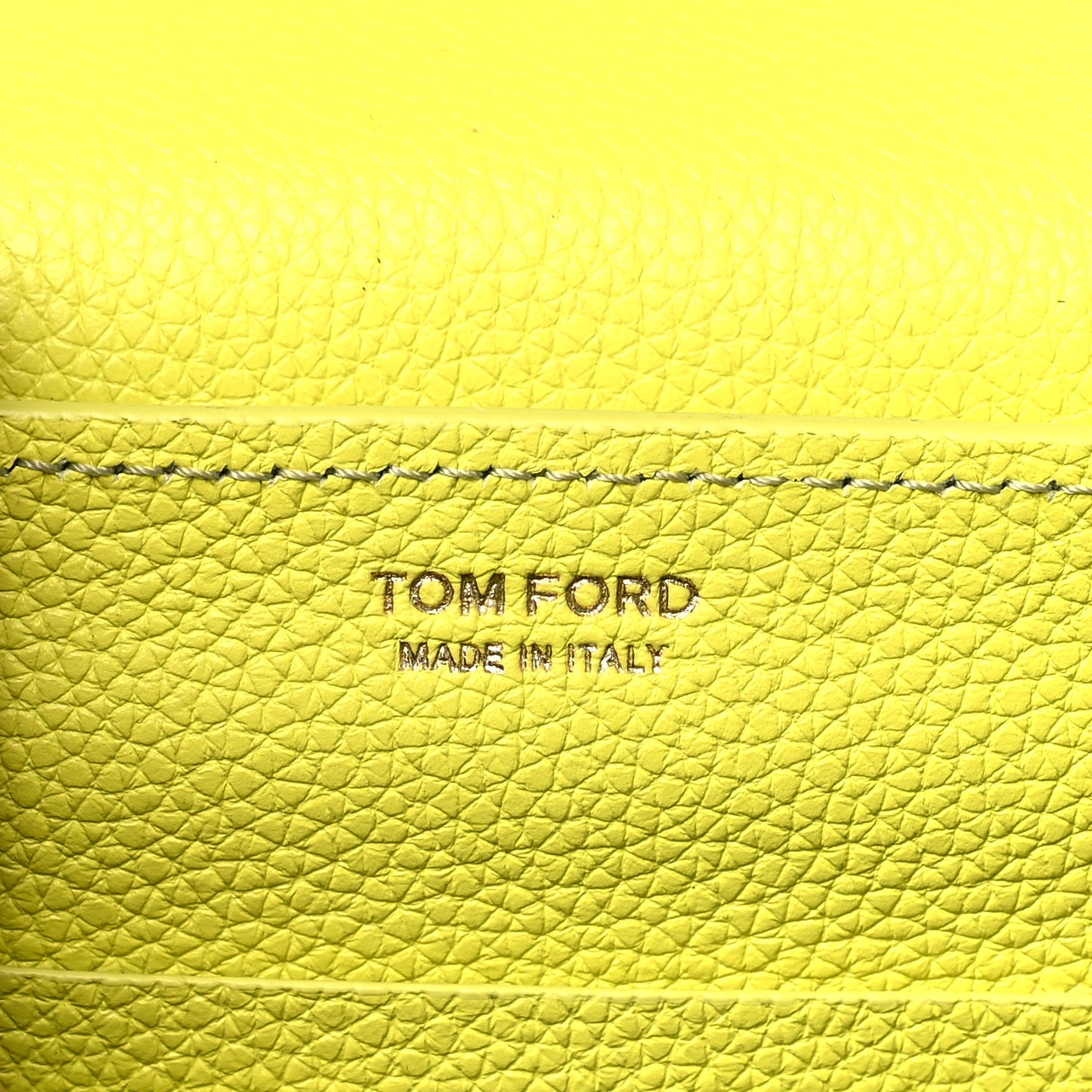 Grained Calfskin Padlock Crossbody Bag Yellow