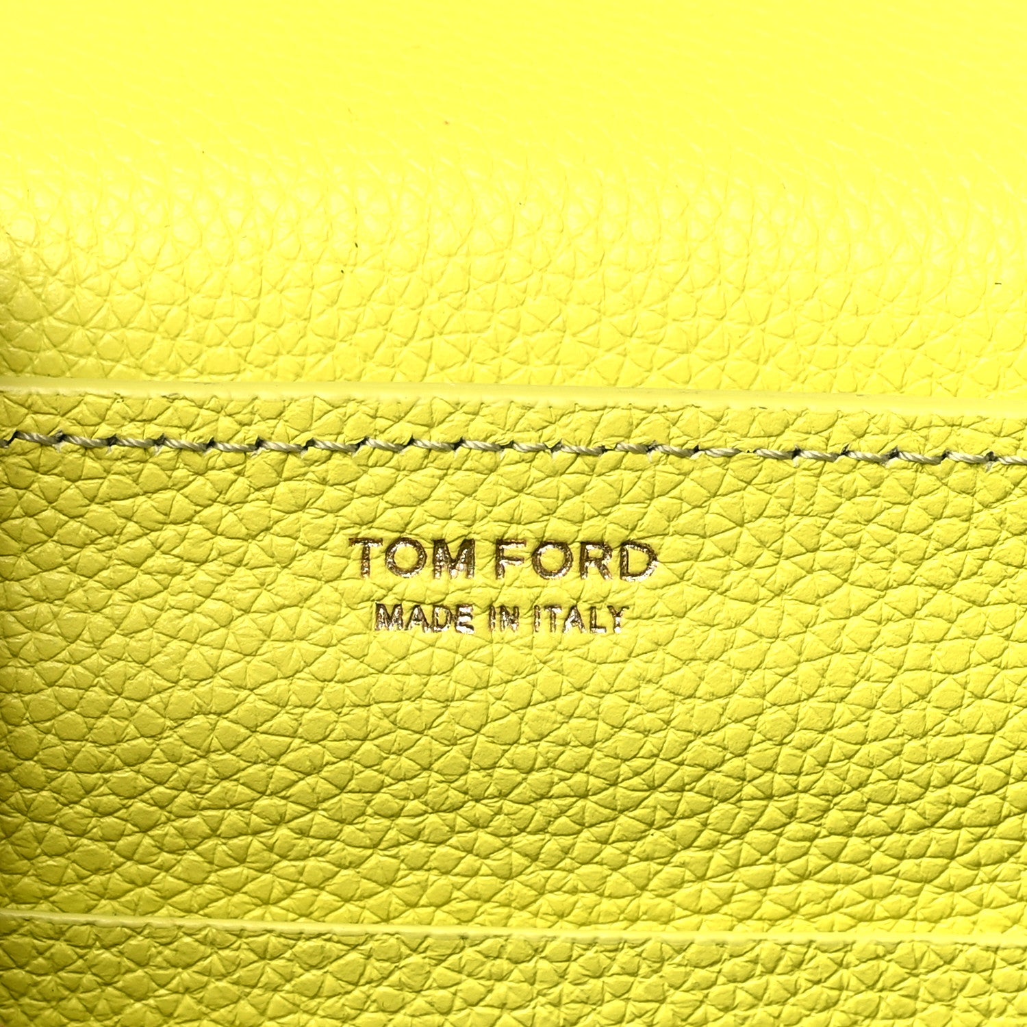 Tom Ford Grained Calfskin Padlock Crossbody Bag Yellow 6 of 8