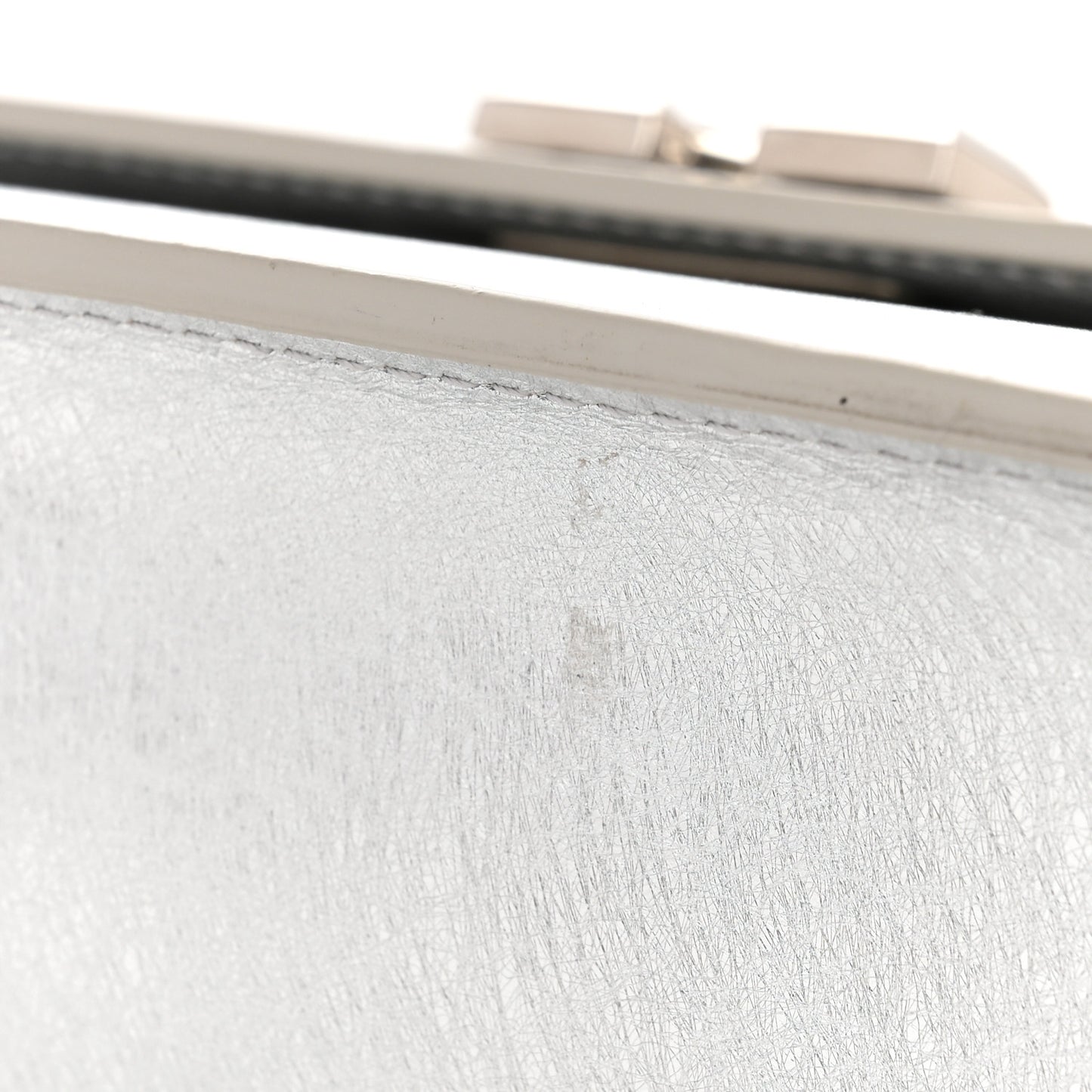 Metallic Calfskin Jitney 1.4 Shoulder Bag Silver