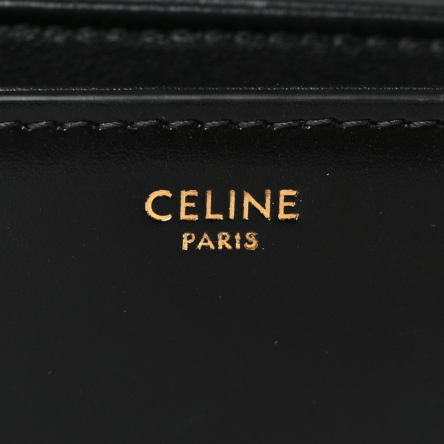 Celine Shiny Calfskin Medium Triomphe Black 6 of 9