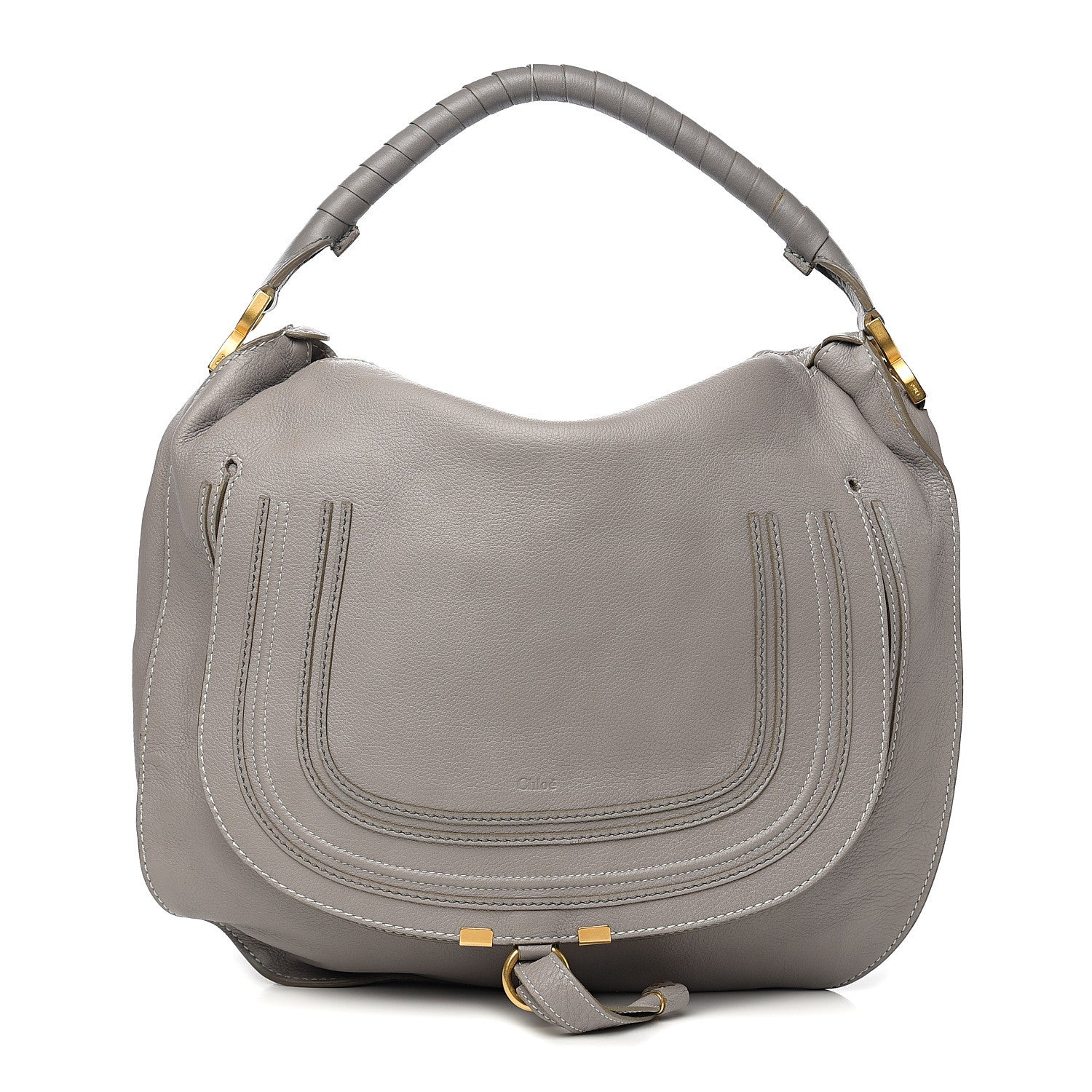 Chloe Calfskin Large Marcie Satchel Cashmere Grey 1 of 9