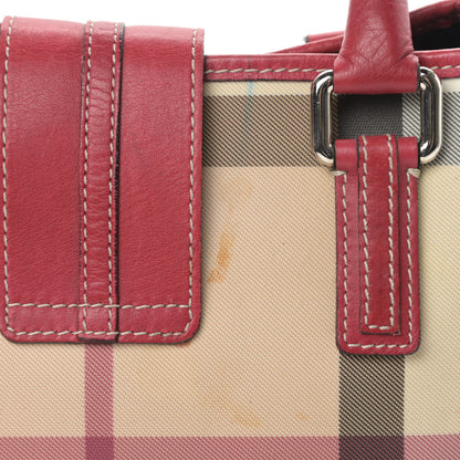 Burberry House Check Top Handle Bag Red 14 of 19