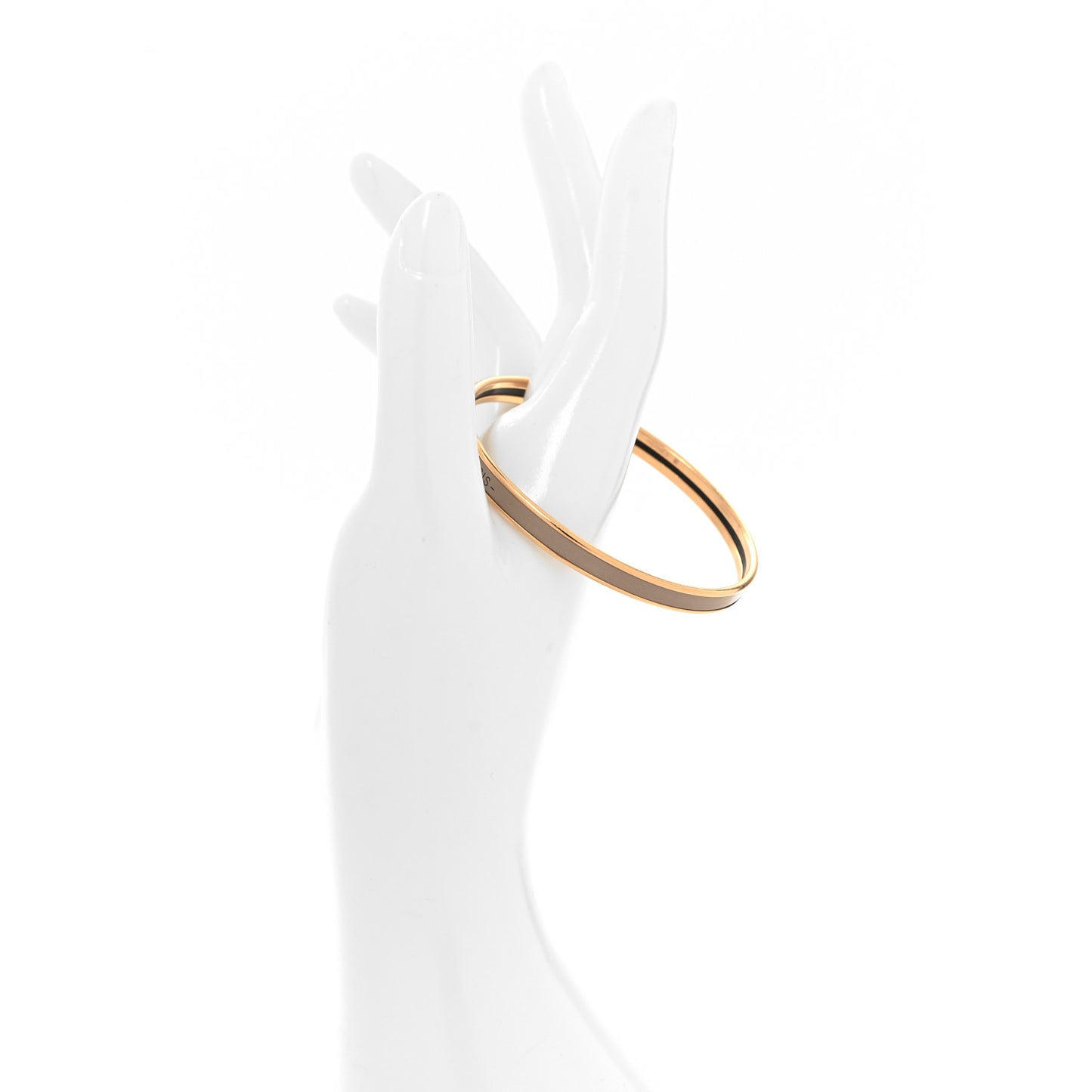 Enamel Printed Extra Narrow Bracelet Marron Glace