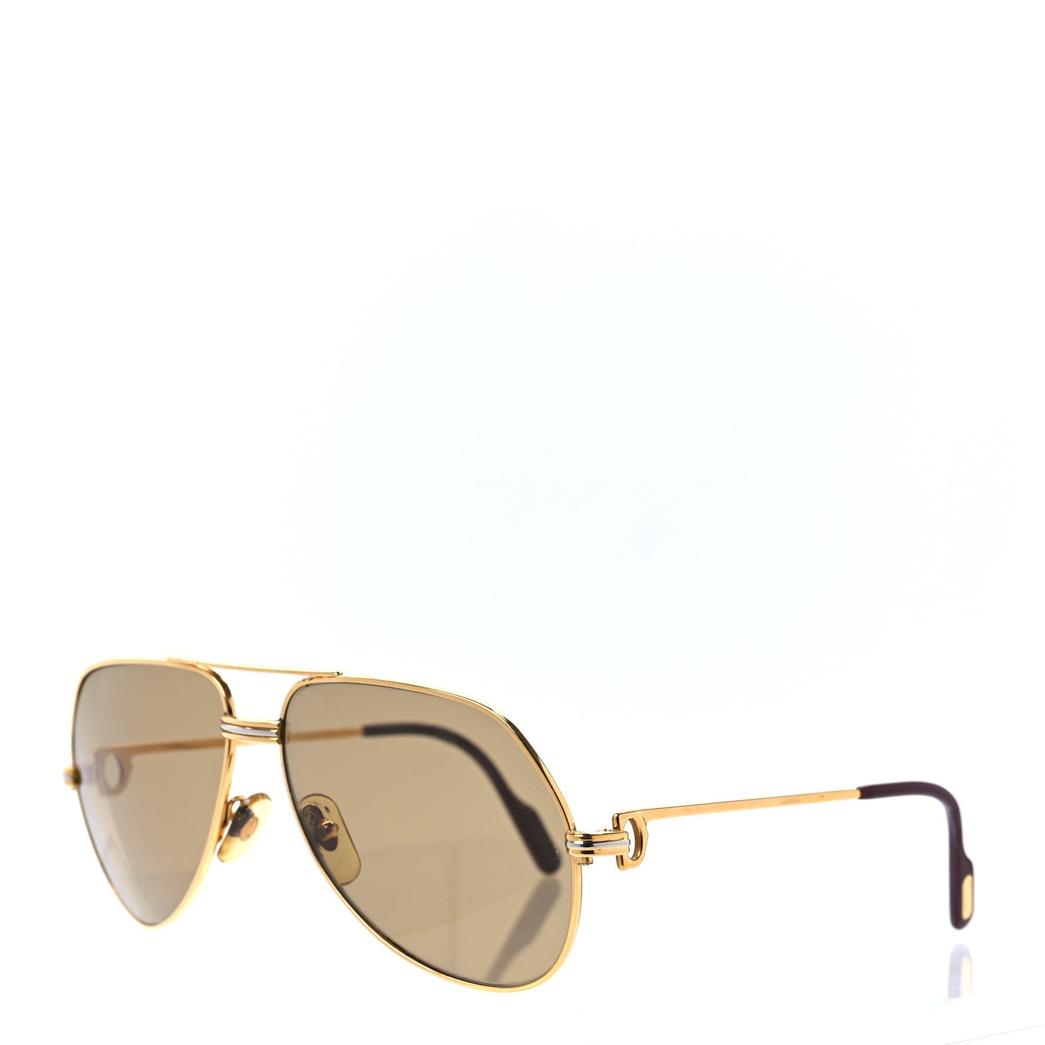 Cartier Metal Gold Plated Vendome Louis Aviator Sunglasses 1 of 6