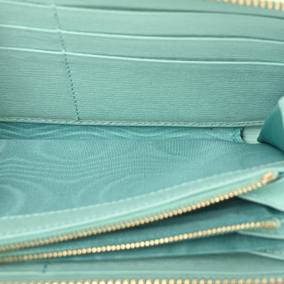 Gucci X PIKARAR Textured Dollar Calfskin Animal Print Zip Around Wallet Green 5 of 8