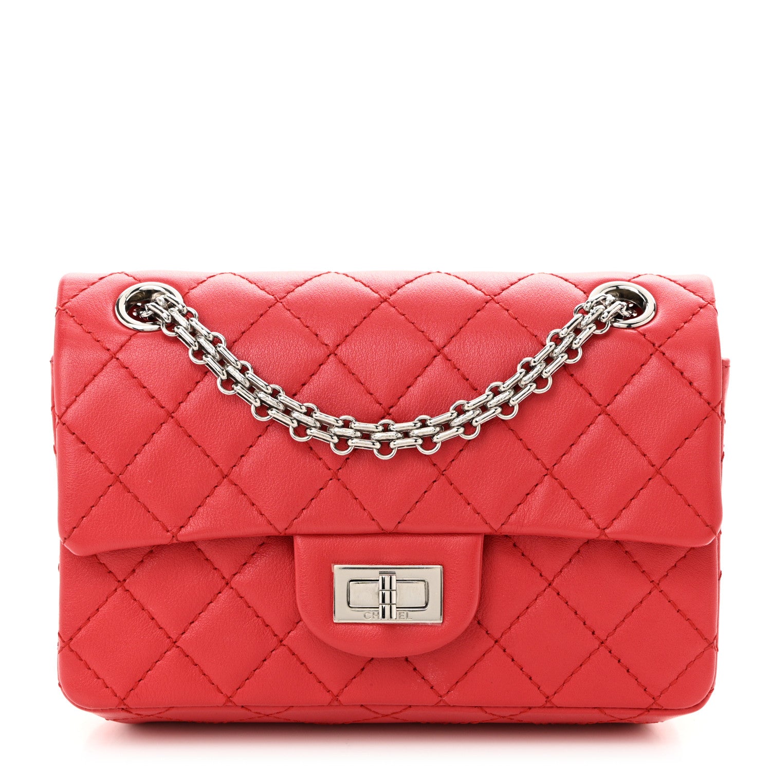 Chanel Calfskin Quilted 2.55 Reissue Mini Flap Dark Red 1 of 10