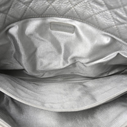 Chanel Metallic Calfskin Quilted XXL Travel Flap Bag Silver 5 of 10