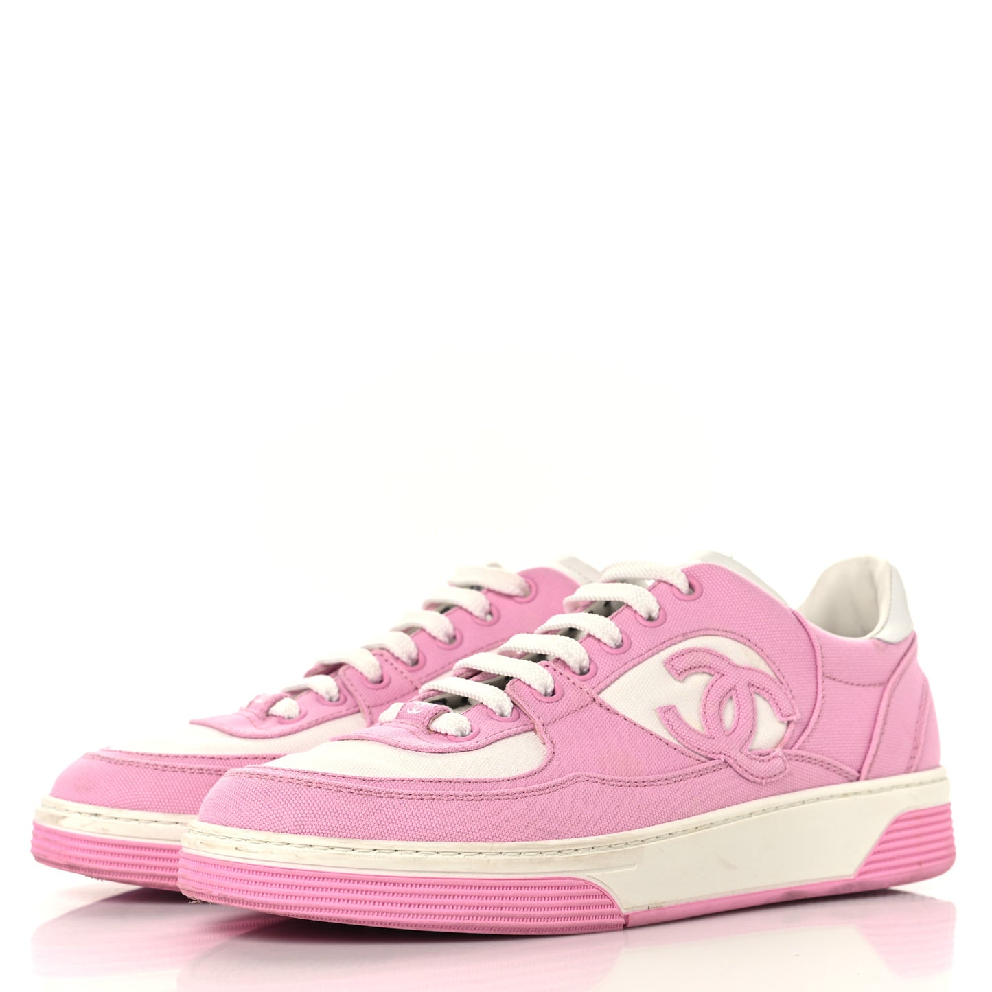 Cotton Sneakers 39 Pink White