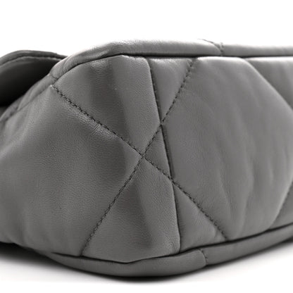 Chanel Lambskin Quilted Medium Chanel 19 Flap Dark Grey 9 of 10
