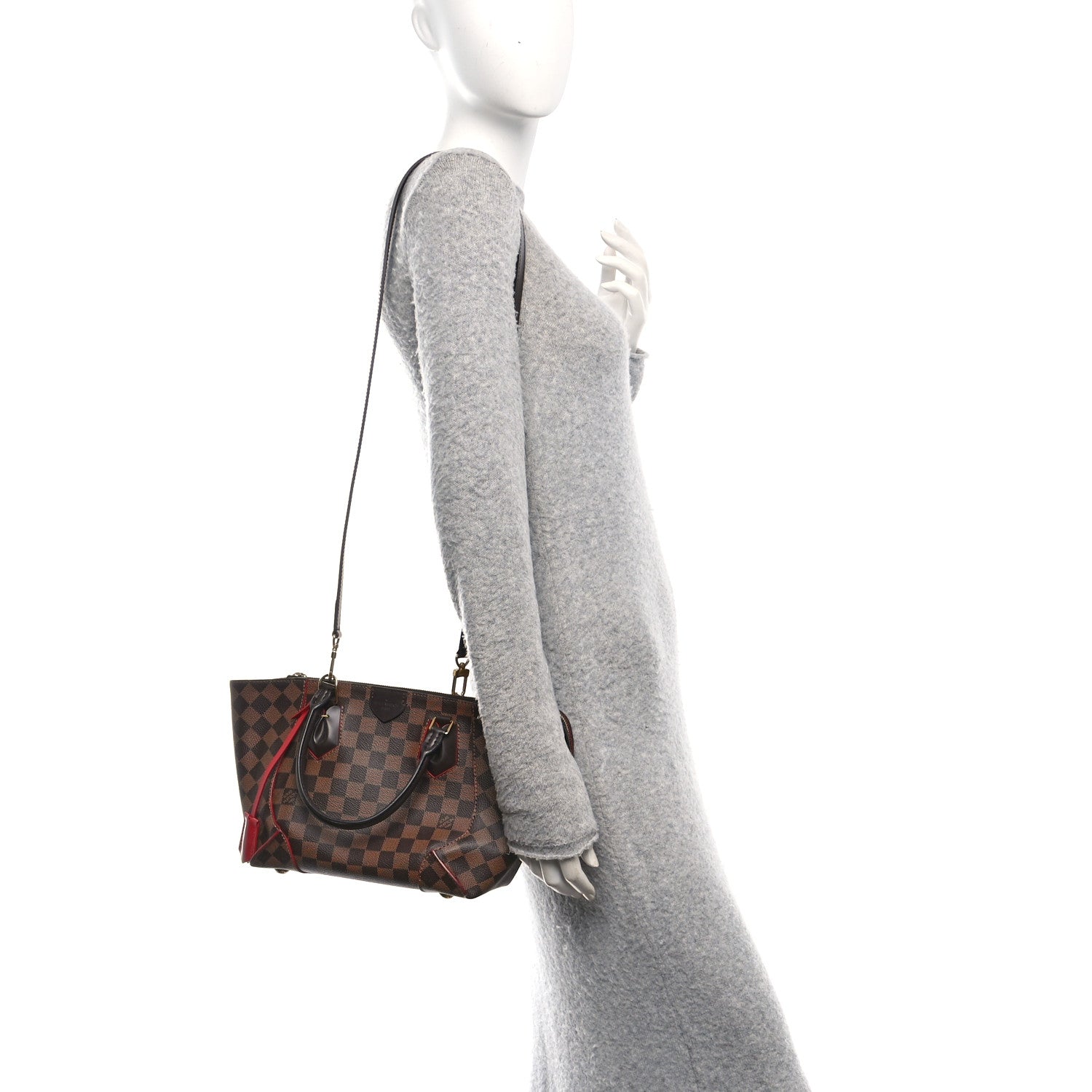 Louis Vuitton Damier Ebene Caissa Tote PM Cherry 2 of 10