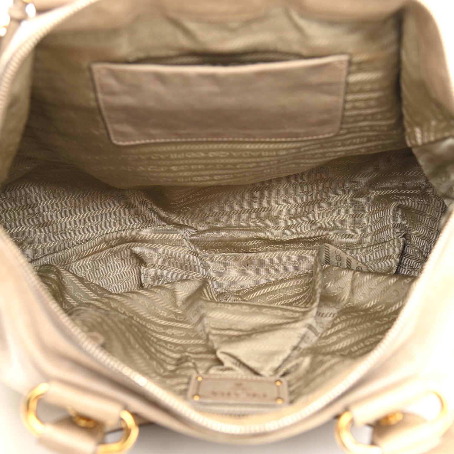 Prada Vitello Shine Shopping Satchel Cammeo 5 of 19