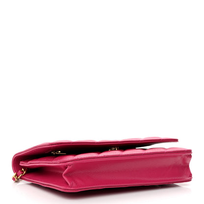Chanel Caviar Quilted Wallet On Chain WOC Fuchsia 4 of 12