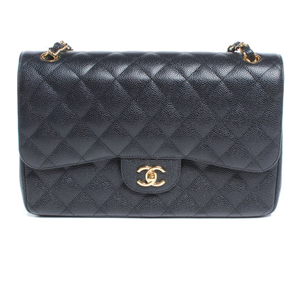 Chanel Caviar Quilted Jumbo Double Flap Black 1 of 9