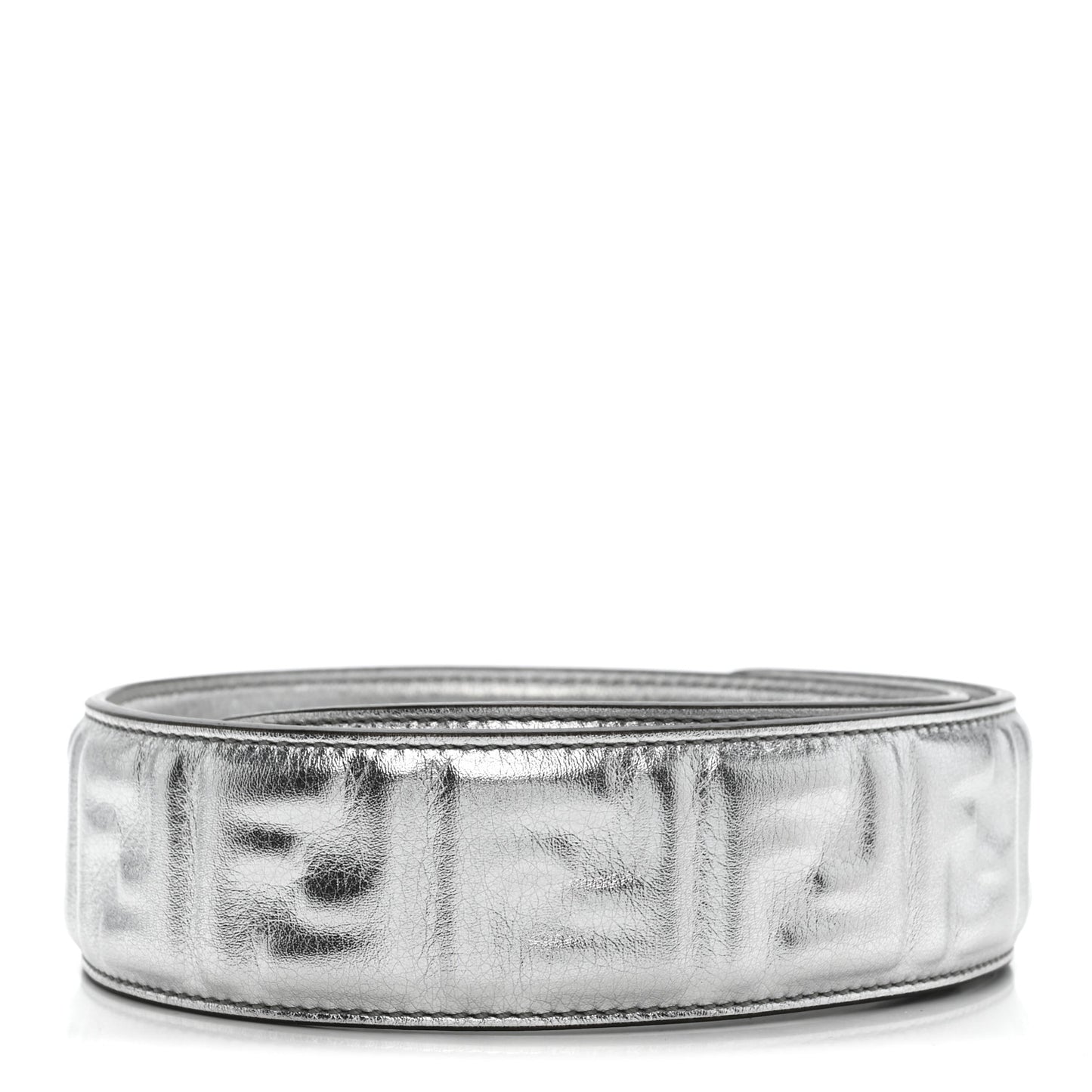 Vitello Catalan Mirror FF 1974 Embossed Strap You Argento