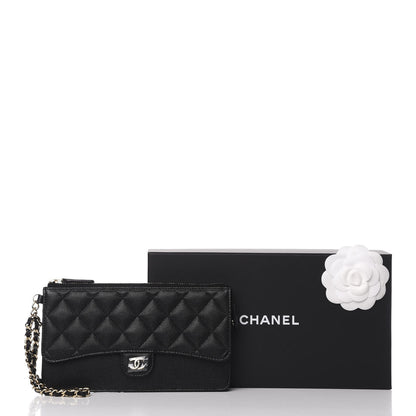 Chanel Caviar Quilted Classic Pouch With Handle Black 8 of 8