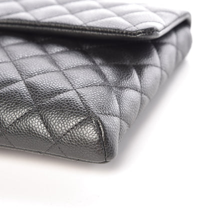 Chanel Caviar Quilted Clutch Dark Grey 9 of 9