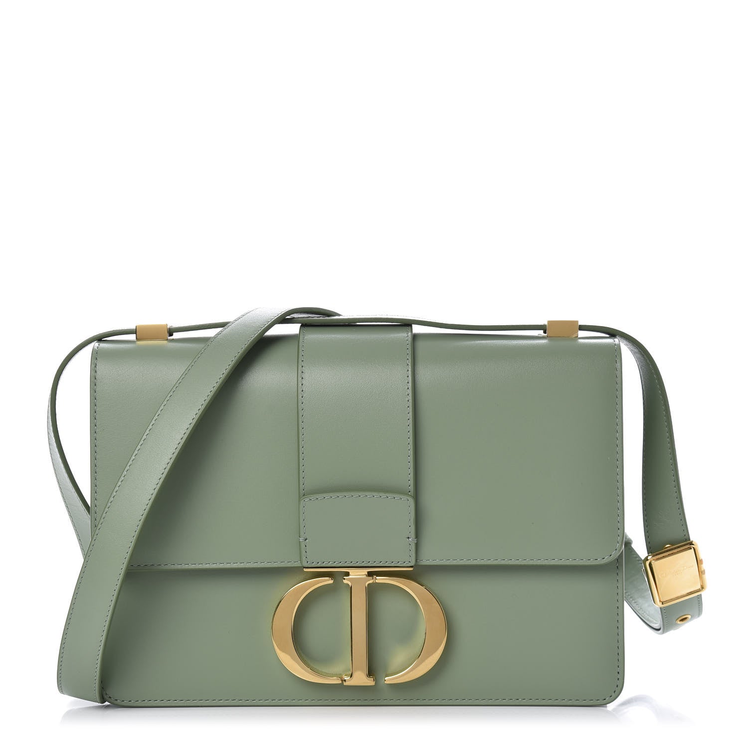 Christian Dior Smooth Calfskin 30 Montaigne Flap Bag Mint Green 1 of 9