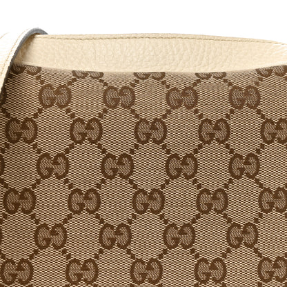 Gucci Monogram Dollar Calfskin Mini Bree Messenger Bag Beige Ebony Avoire 8 of 10