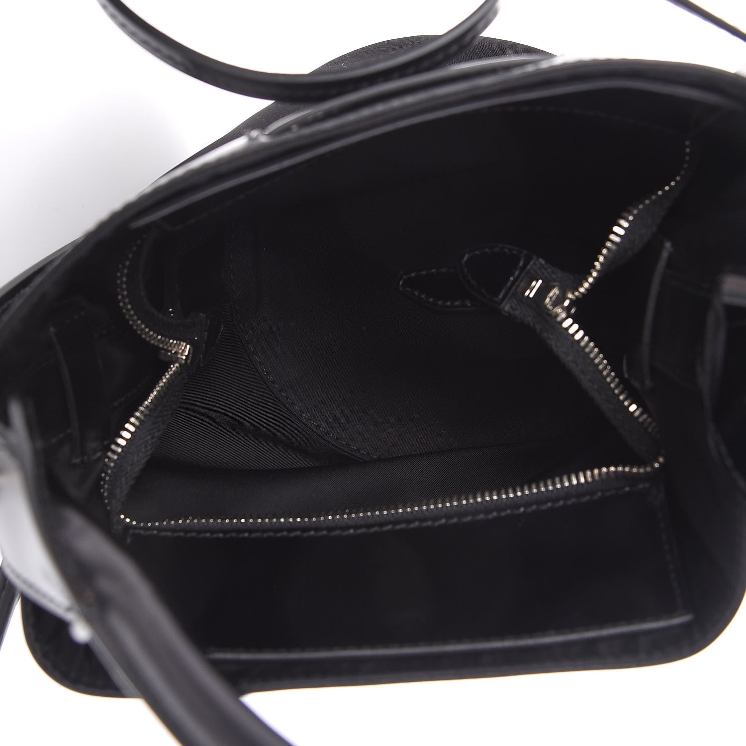 Prada Tessuto Spazzolato Ouverture Bucket Bag Black 6 of 10