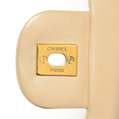 Chanel Lambskin Quilted Medium Double Flap Beige 8 of 10