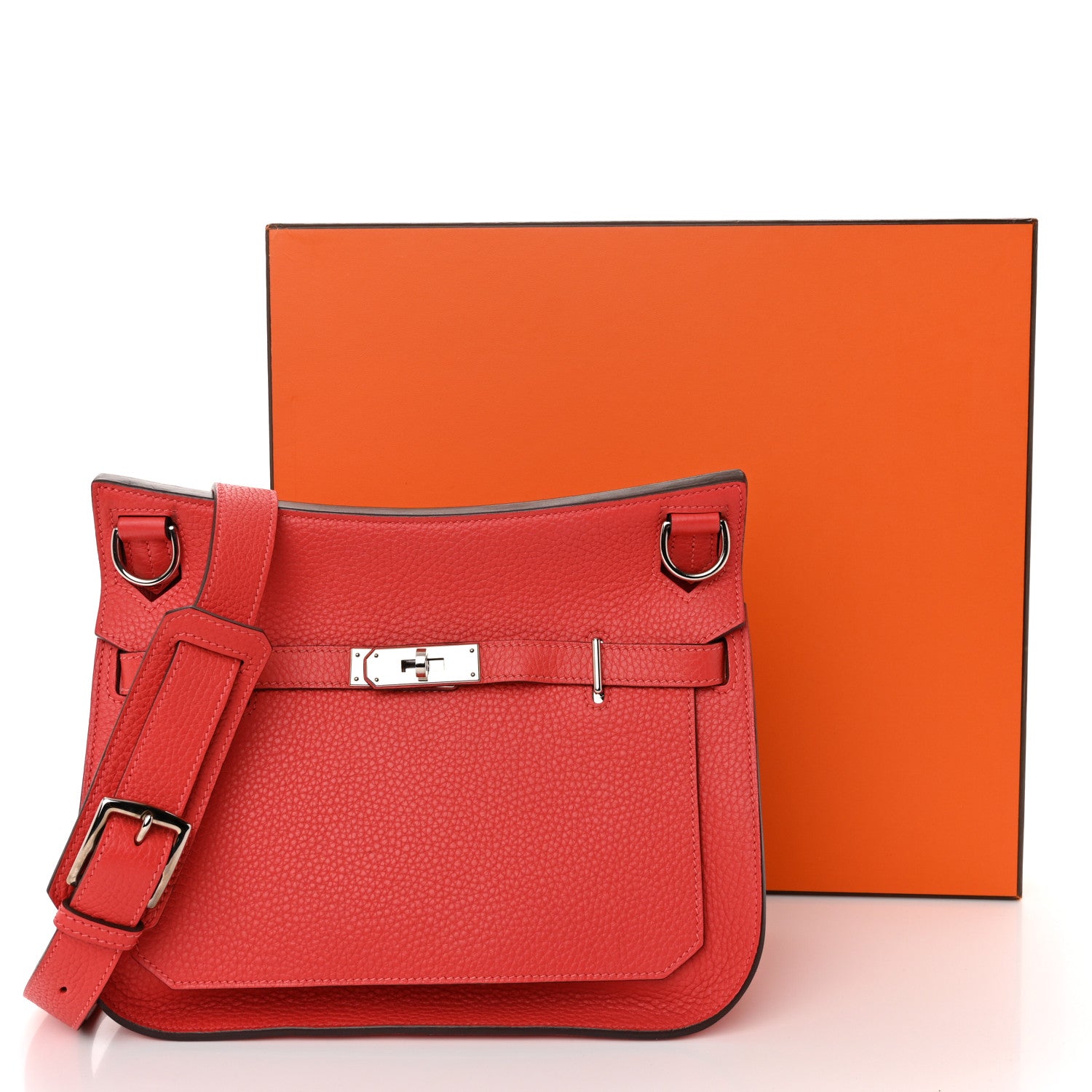 Hermes Taurillon Clemence Jypsiere 28 Rouge Pivoine 14 of 14