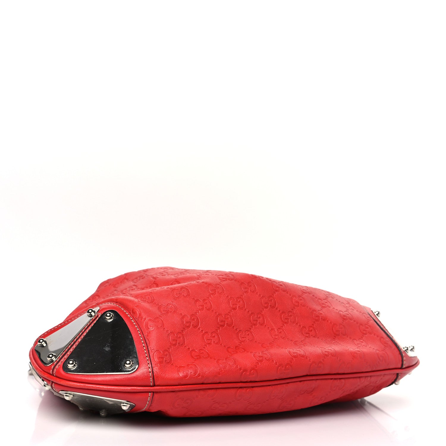 Gucci Guccissima Medium Indy Top Handle Hobo Red 4 of 9