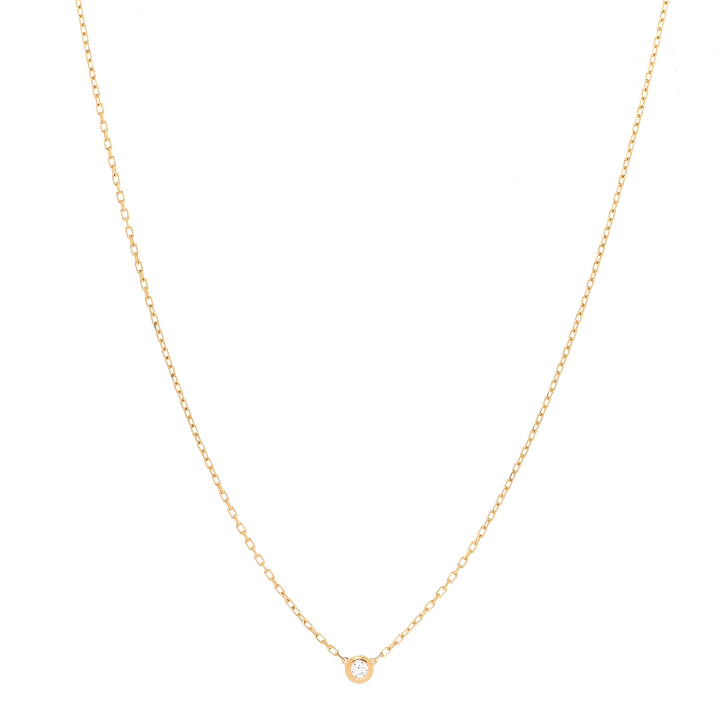 18K Yellow Gold Diamond SM D'Amour Pendant Necklace