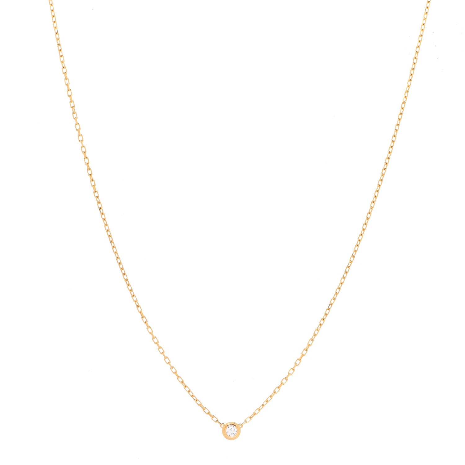 Cartier 18K Yellow Gold Diamond SM D'Amour Pendant Necklace 1 of 5